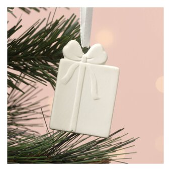 Hanging Ceramic Present Decoration 6cm 