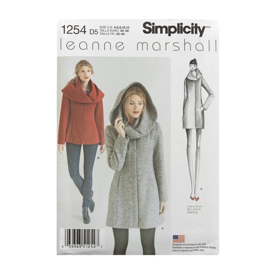Simplicity Women's Jackets Sewing Pattern 1254 (D5 4-12) image number 1