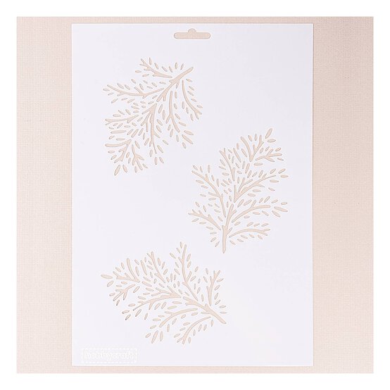 Leafy Branch Stencil 21cm x 29cm image number 1
