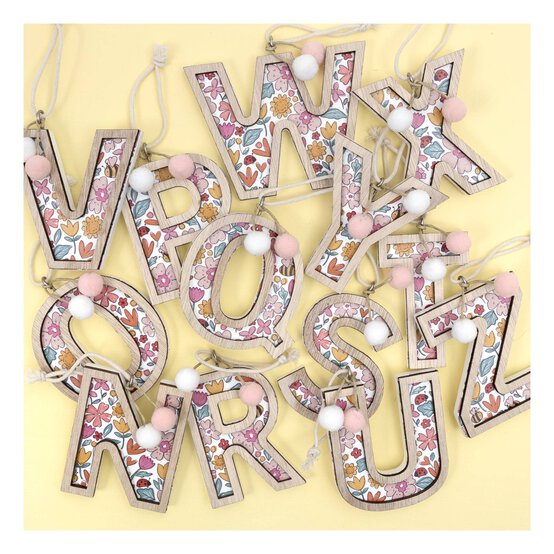 Hanging Wooden Letter R 7.5cm  image number 2