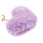 Purple Pom Pom Heart Keyring image number 3