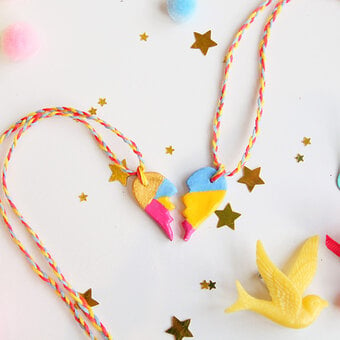 How to Make Clay Best Friend Necklaces