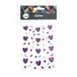 Adhesive Purple Heart Confetti Gems image number 3