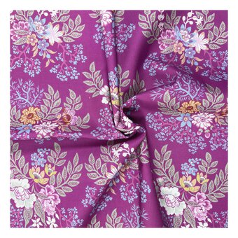 V&A Pressed in Time Spring Meadow Cotton Fabric by the Metre