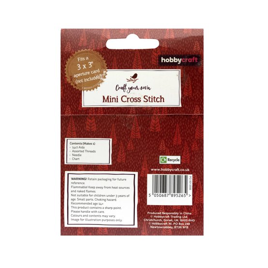 Candy Cane Mini Cross Stitch Kit  image number 5