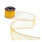 Bright Gold Wire Edge Organza Ribbon 63mm x 3m image number 2