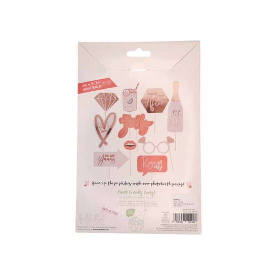 Pink and Rose Gold Hen Party Photo Booth Props 10 Pack image number 5