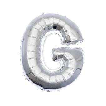 Extra Large Silver Foil Letter G Balloon