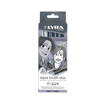Lyra Grey Tone Aqua Brush Duo 6 Pack