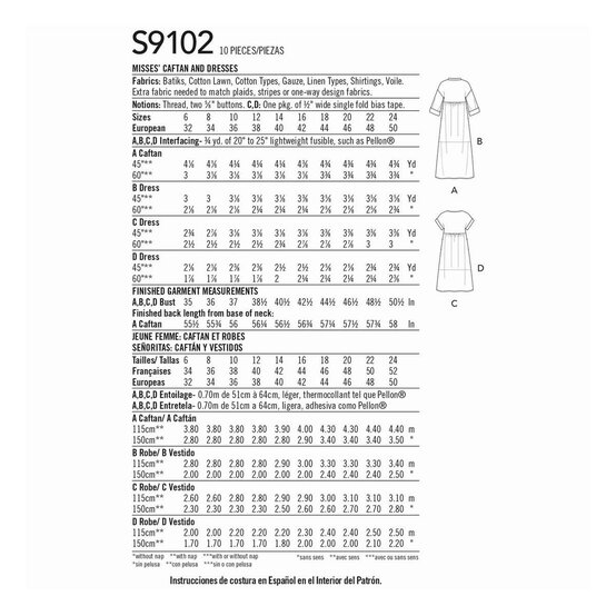 Simplicity Pullover Dress Sewing Pattern S9102 (6-14) image number 2