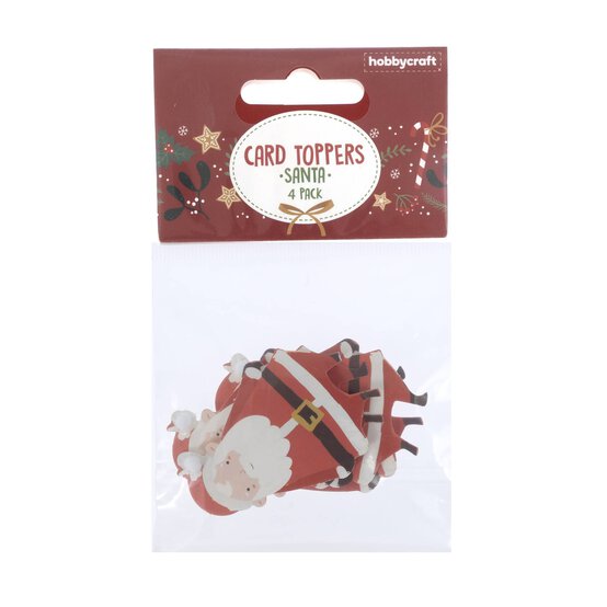 Santa Card Toppers 4 Pack image number 4