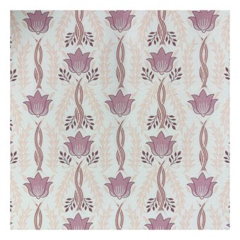 WI Garden Delight Peach Cotton Fabric by the Metre