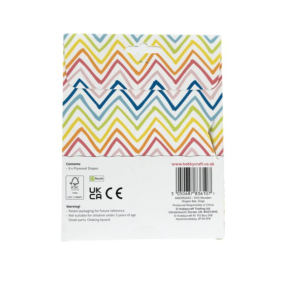 Decorate Your Own Dog Wooden Shapes 9 Pack image number 6