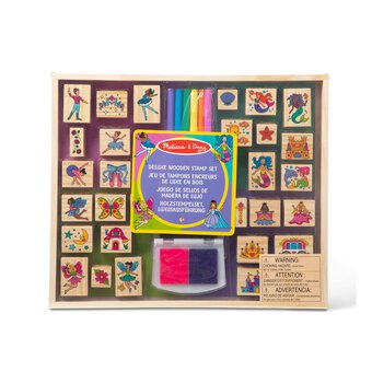 Melissa & Doug Deluxe Fairy Tale Wooden Stamp Set 