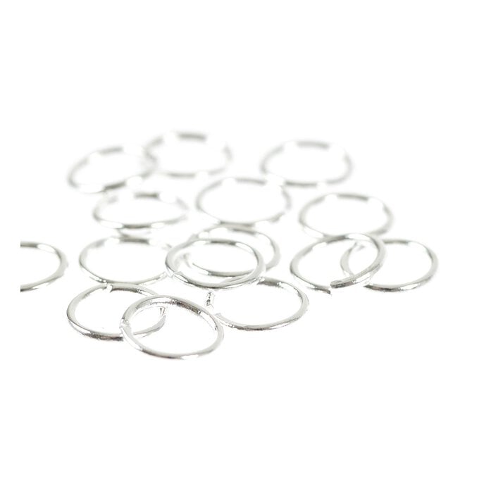Beads Unlimited Silver Plated Jump Rings 7mm 15 Pack image number 1