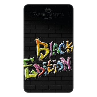 Faber-Castell Assorted Black Edition Colour Pencils Tin 12 Pack 