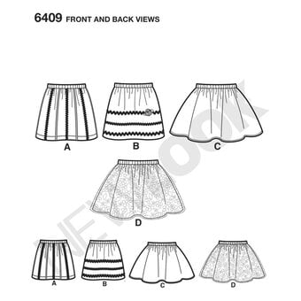 New Look Child's Skirts Sewing Pattern 6409 image number 2