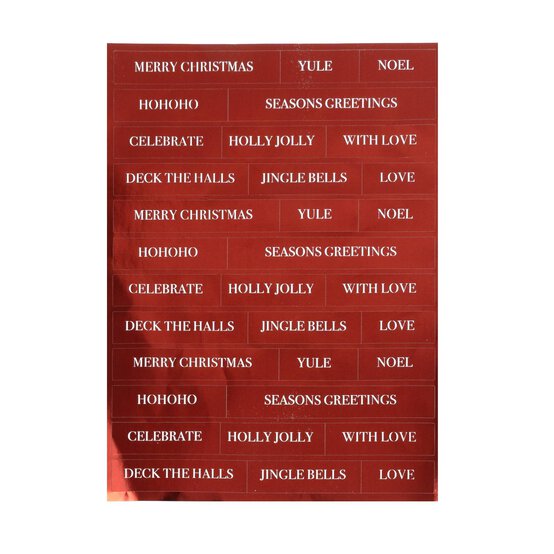 Red Season&rsquo;s Greetings Stickers image number 1