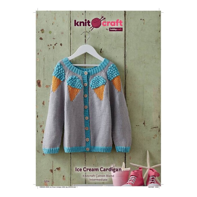 Knitcraft Children’s Ice Cream Cardigan Digital Pattern 0256 image number 1