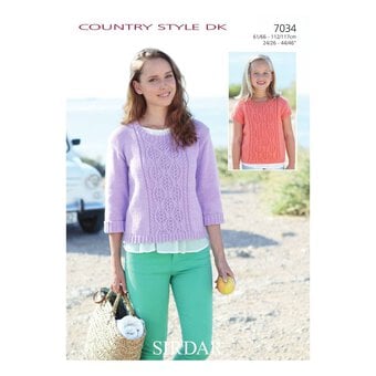 Sirdar Country Style DK Women's Sweater Digital Pattern 7034