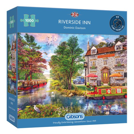 Gibsons Riverside Inn Jigsaw Puzzle 1000 Pieces image number 1
