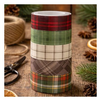 Tartan Washi Tapes 2m 5 Pack