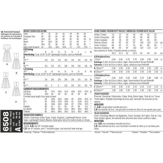 New Look Women's Dress Sewing Pattern 6508 image number 3
