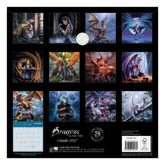 Dragons by Anne Stokes Wall Calendar 2027 image number 4