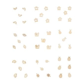 Papermania Autumn Garden Wooden Shapes 45 Pack