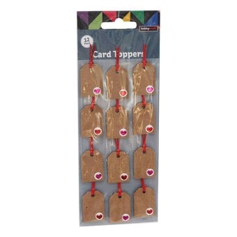 Love Gift Tags Card Toppers 12 Pack