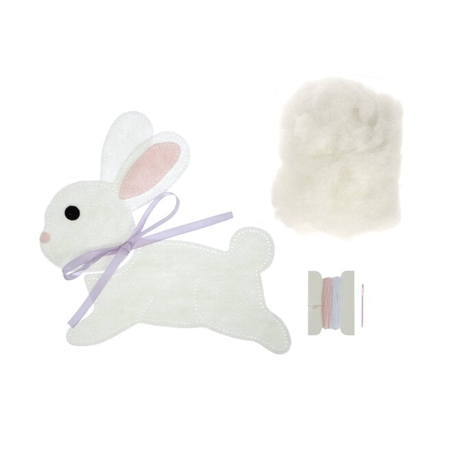 Make Your Own Jumping Rabbit Felt Pillow Kit  image number 1