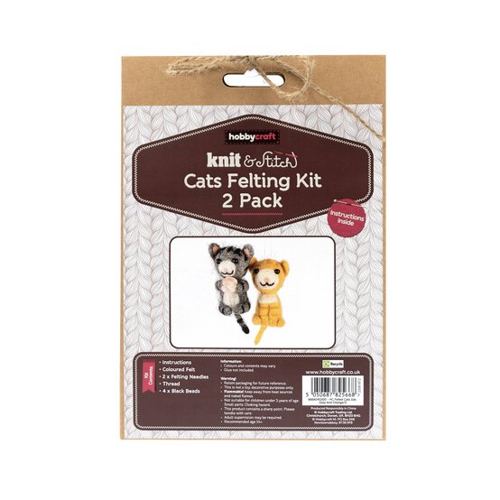 Cats Felting Kit 2 Pack  image number 5