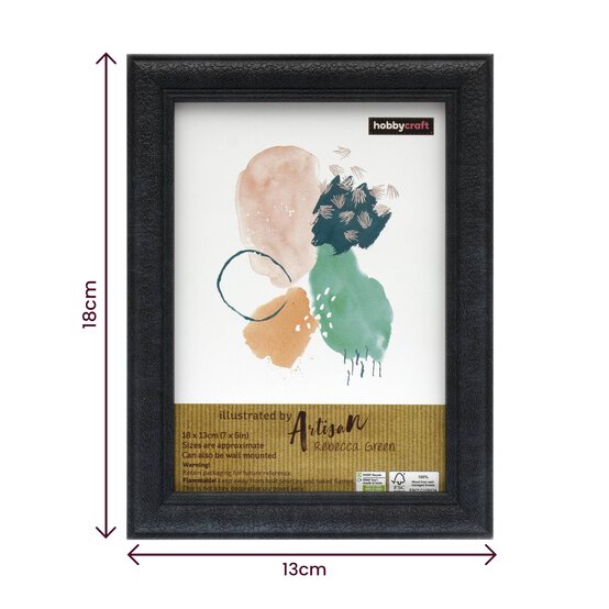 Black Textured Picture Frame 18cm x 13cm image number 3