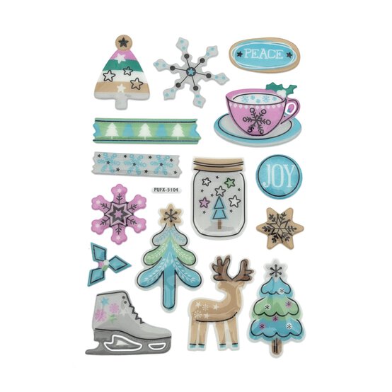 Christmas Tree Puffy Stickers image number 1