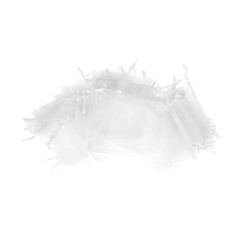 White Organza Bags 50 Pack image number 3