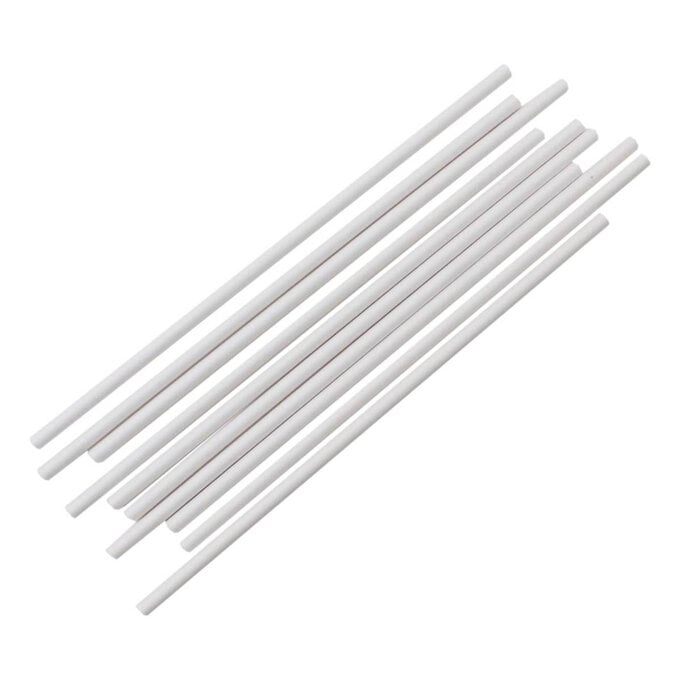 White Lollipop Sticks 15cm 35 Pack