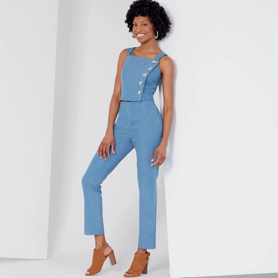 New Look Women's Top and Trousers Sewing Pattern N6627 image number 4