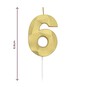 Whisk Gold Faceted Number 6 Candle image number 5