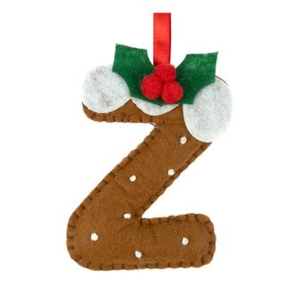 Hanging Christmas Pudding Felt Letter Z image number 2