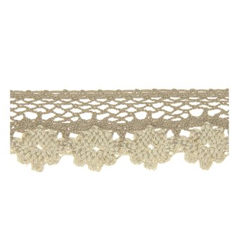 Linen Cotton 40mm Crochet Lace Trim by the Metre