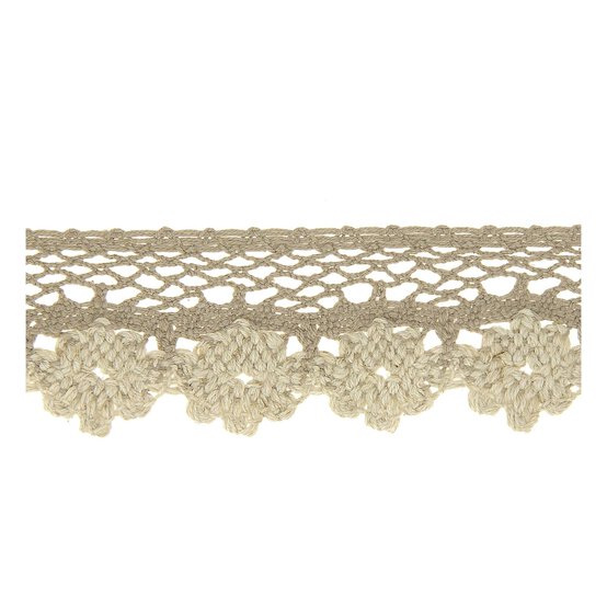 Linen Cotton 40mm Crochet Lace Trim by the Metre image number 1