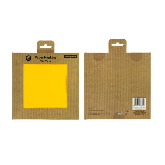 School Bus Yellow Napkins 20 Pack  image number 4