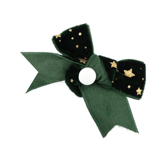 Green Velvet Star Bows 4 Pack image number 3