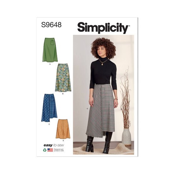 Simplicity Women&rsquo;s Skirts Sewing Pattern S9648 (16-24) image number 1