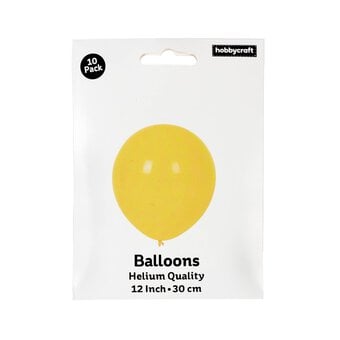 Yellow Latex Balloons 10 Pack image number 3