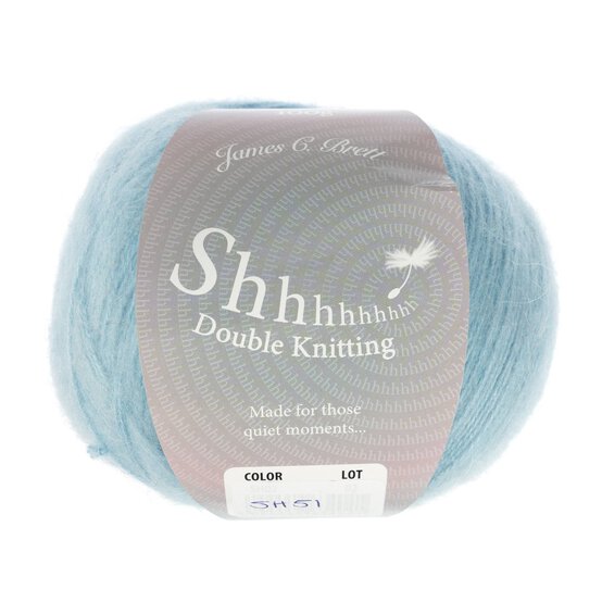 James C Brett China Blue Shhh DK Yarn 100g image number 1
