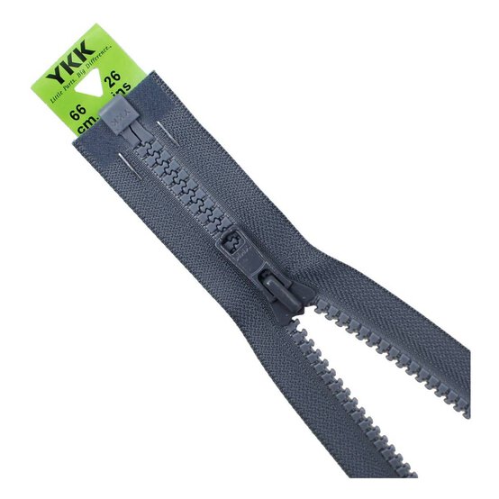 YKK Heavy Weight Open End Zip 66cm Grey image number 1