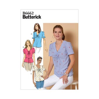 Butterick Women's Tops  Sewing Pattern B6662 (AX5 4-12)