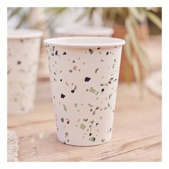 Ginger Ray Terrazzo Print Paper Cups 8 Pack