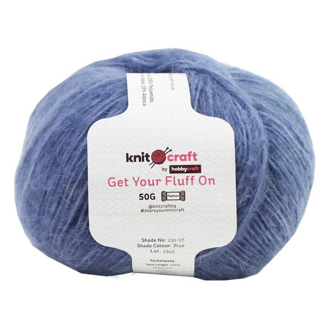 Knitcraft Blue Get Your Fluff On 50g